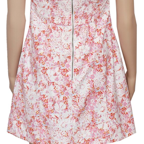 Free People Tomas Mini Dress Floral Printed Strapless Smocked XL - Picture 6 of 6
